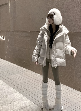 ROUGE DIAMOND Lulu同款wunder puff五格轻盈泡芙羽绒服/骨白色