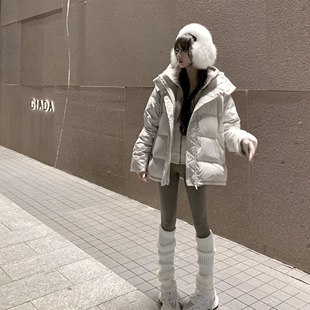 ROUGE DIAMOND Lulu同款wunder puff五格轻盈泡芙羽绒服/骨白色