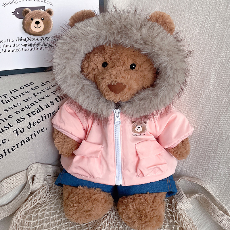 巴熊衣橱｜16/28/36/47/56cm巴塞罗那熊衣服jellycat玩偶连帽棉服