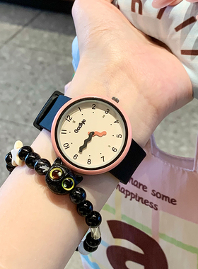 手表女款2025新款学生初高中高颜值ins小众考试专用防水腕表