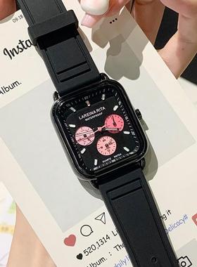 Linger手表女款学生考试专用方形防水2025新款初高中男腕表