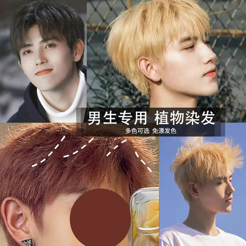男士植物染发膏不伤发温和