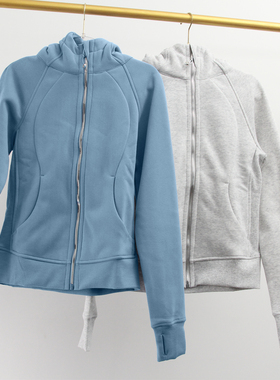 Scuba同款特厚拉绒跑步冬季保暖健身瑜伽服连帽外套上衣