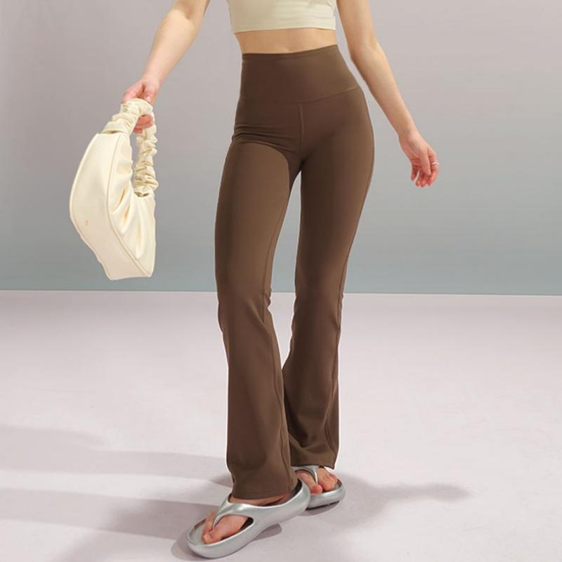 加绒瑜伽裤喇叭裤女保暖收腹紧身弹力显瘦提臀加厚健身裤