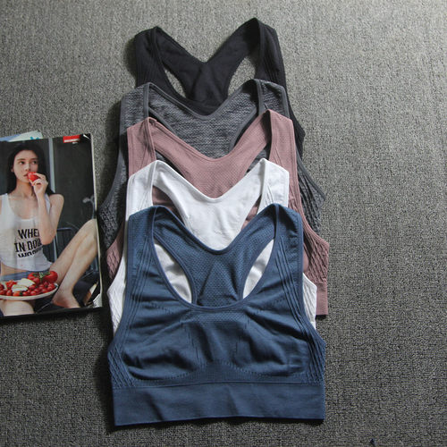 欧美单薄款无垫双层运动文胸