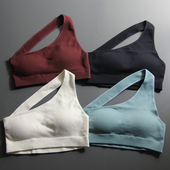 单肩美背运动文胸女防震聚拢跑步背心性感斜肩瑜伽健身内衣可外穿