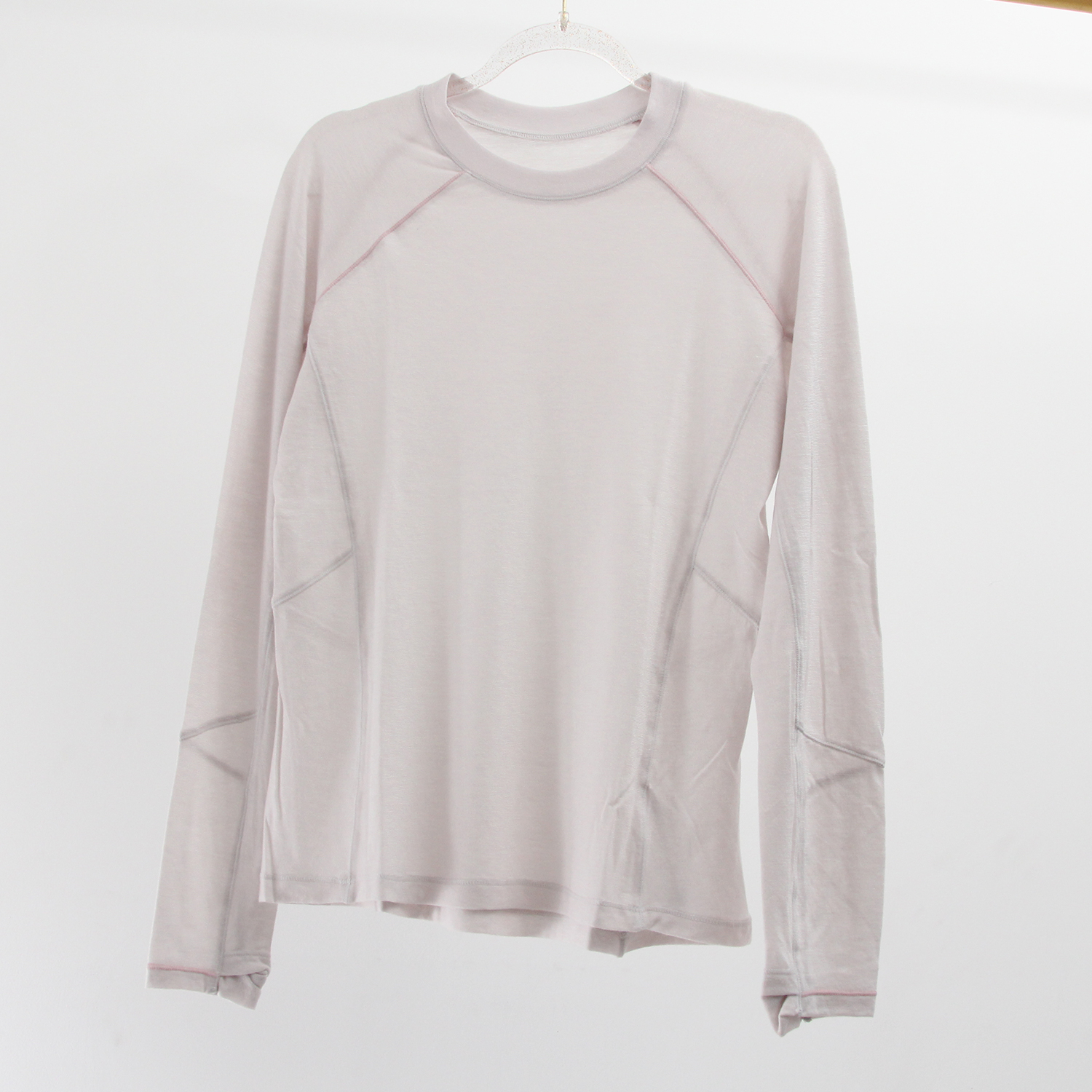 富贵色！高级有格调！美利奴羊毛运动T恤女户外徒步宽松瑜伽上衣