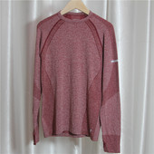 女 欧美单 轻薄速干t恤长袖 户外舒适圆领透气健身衣跑步运动上衣