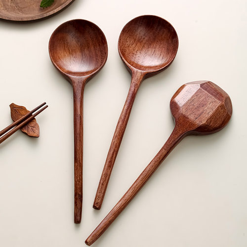 日式木勺子长柄木质家用大号汤勺