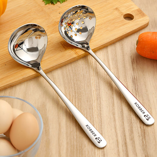 316不锈钢汤勺家用长柄火锅漏勺