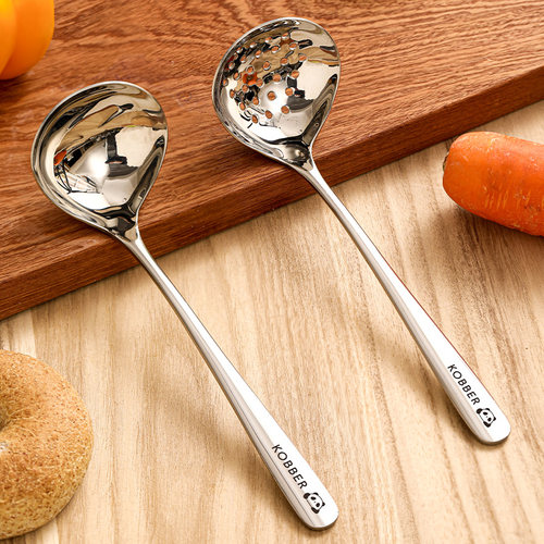 316L不锈钢汤勺家用长柄火锅漏勺