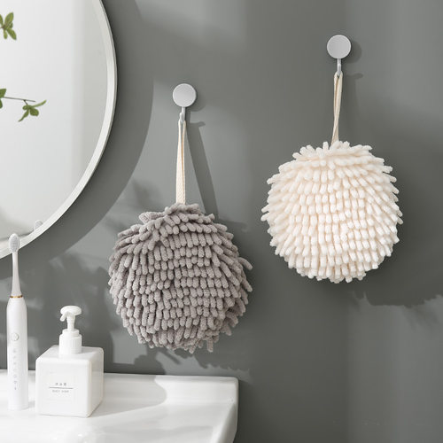 雪尼尔擦手巾挂式家用厨房浴室洗手间加厚擦手球抹布超强吸水毛巾