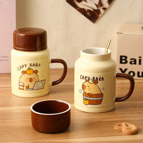 卡皮巴拉马克杯家用陶瓷喝水杯子