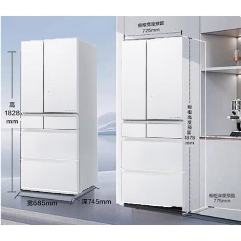 Panasonic/松下NR-F601HX-W5日本原装进口588升法式纳诺怡除菌