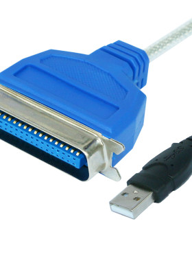USB转并口线CN36针式口老式打印机数据线1284打印线USB2.0连接头