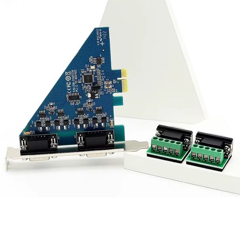 宇泰UT-7922 PCIE转串口卡PCI-E转2口RS485/422转换器9针COM扩展