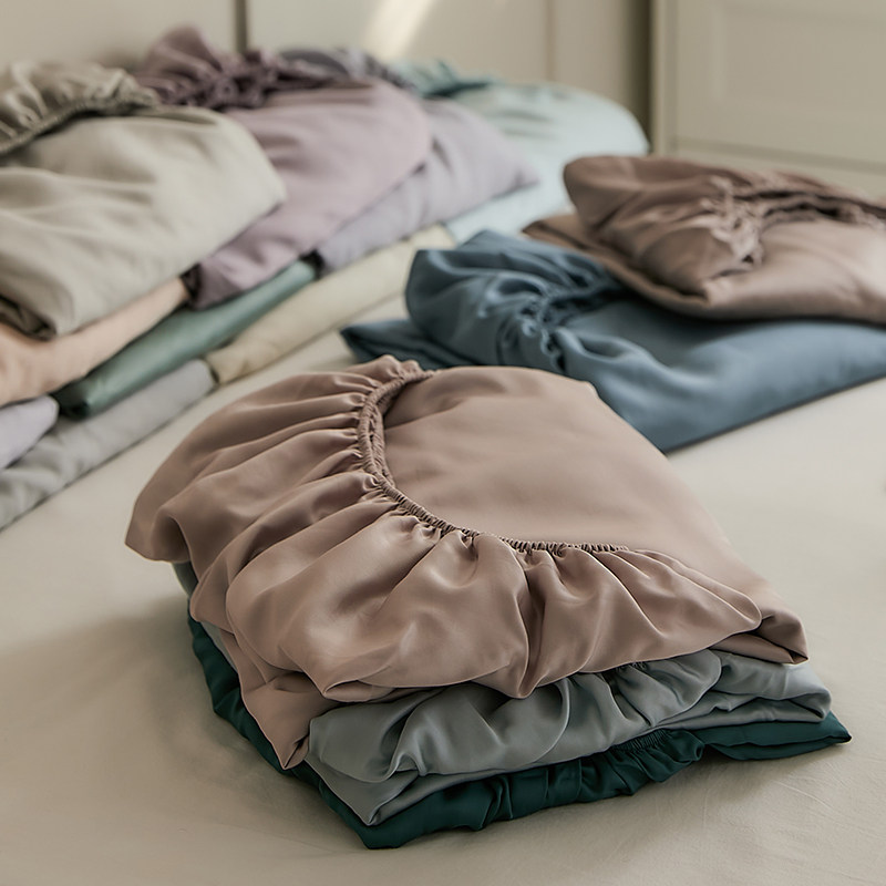 60支兰精天丝床笠单件夏季加大床垫保护套凉感冰丝加高床罩三件套