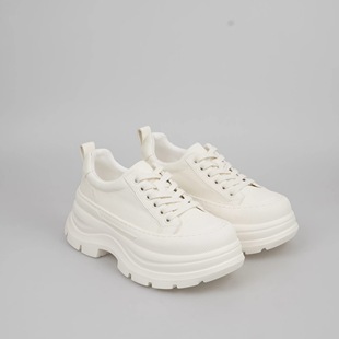 锁定高品Gy2025新款小白鞋女高跟马皮厚底老爹鞋松糕鞋休闲鞋四季