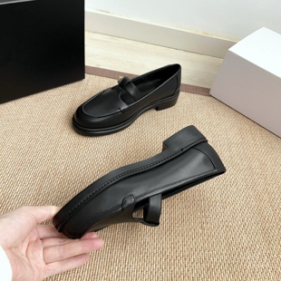 【GR】莞产高货真皮T字带玛丽珍乐福鞋~赫本小香风学院复古女鞋