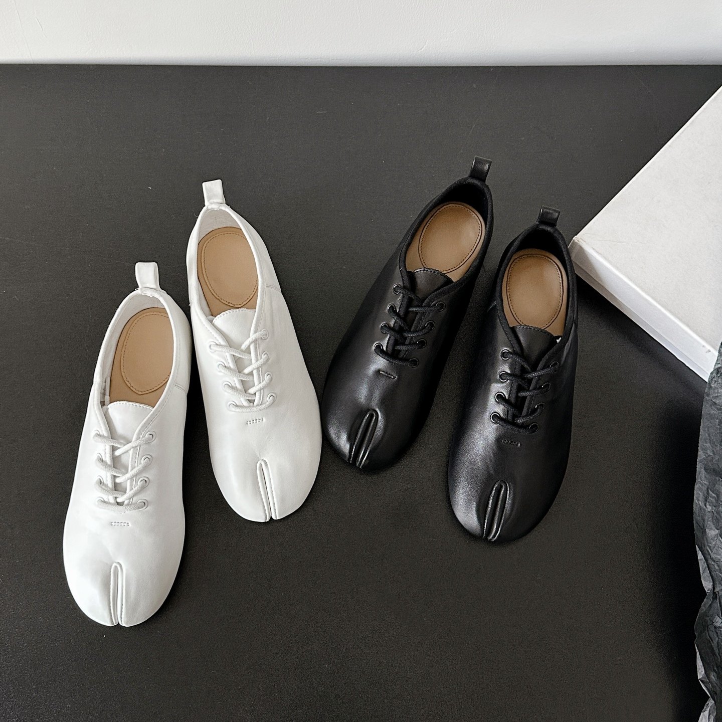 莞产高货真皮Tabi分趾鞋~时尚系带平啦吉马同款女鞋 乐福鞋,女鞋,时尚芭蕾鞋,淘宝优惠券,粉丝福利购,淘宝优惠卷