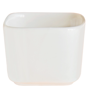 萌物志diy配件白色多肉植物白瓷盆陶瓷方盆简约阳台盆栽圆瓷盆