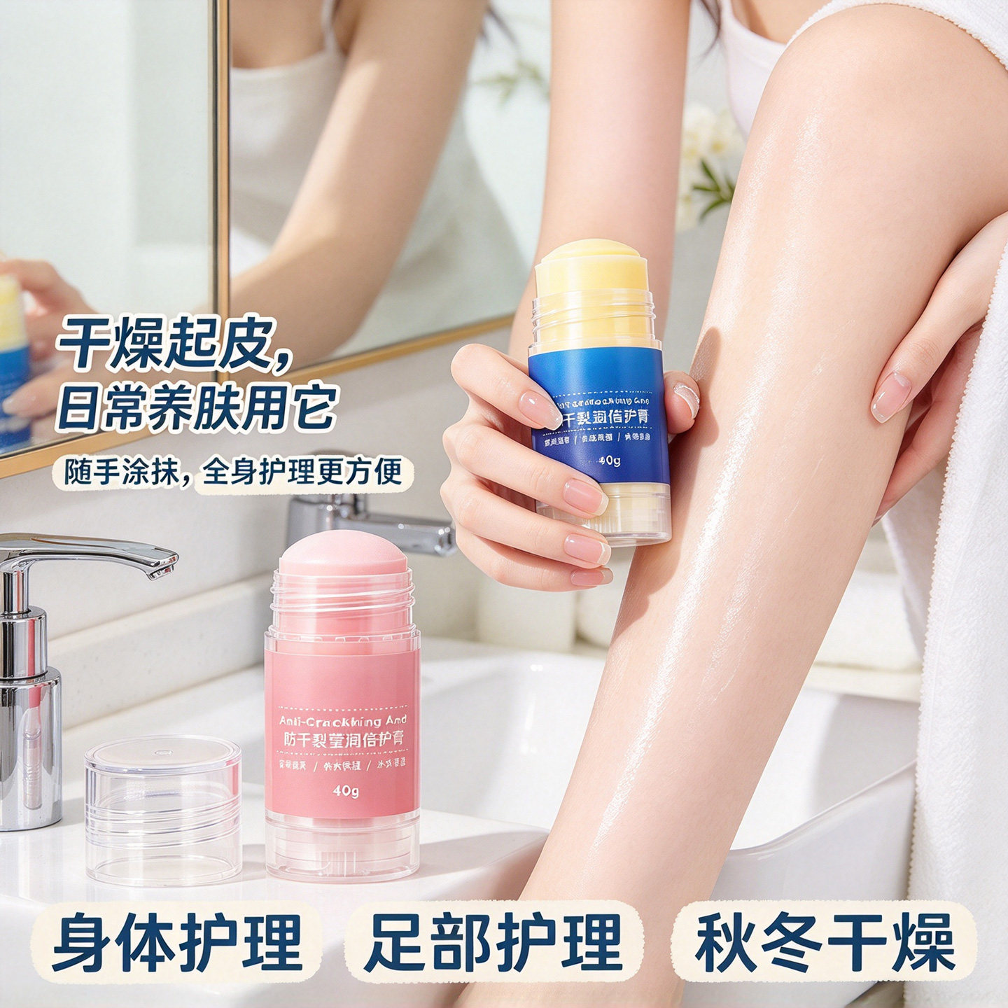 倍护膏旋转棒状手足护理保湿滋润