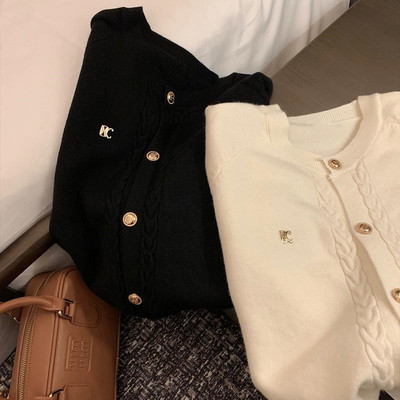 小香风针织开衫气质高级软糯毛衣