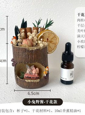 肉桂干花香薰摆件家用卧室内桌面扩香氛装饰品diy礼物创意