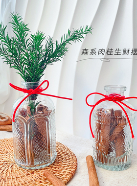 肉桂生财香薰摆件聚财门千层金招财瓶圈桂皮卷卧室床头柜装饰礼物