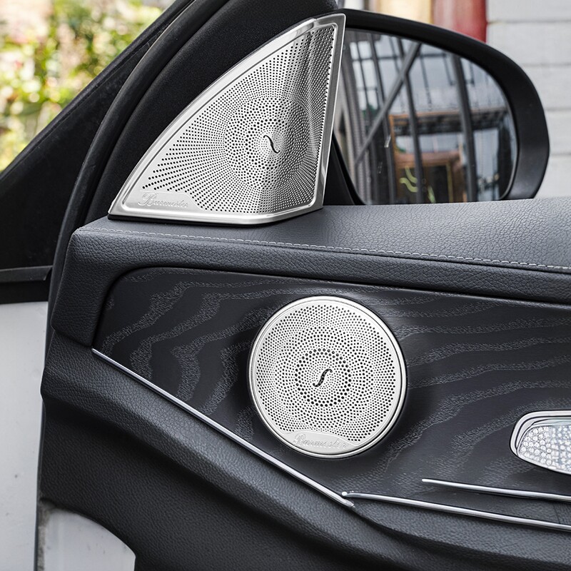 适用奔驰E级柏林之声车门音响喇叭罩C级 GLC GLB A级 CLA内饰改装