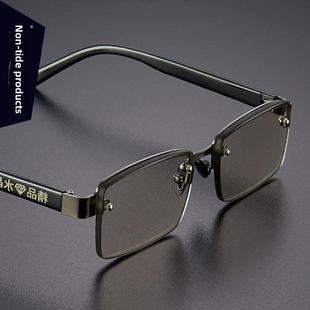 韩式老花镜男式清不伤眼睛的老光眼镜女玻璃镜片中老Z年时尚墨镜