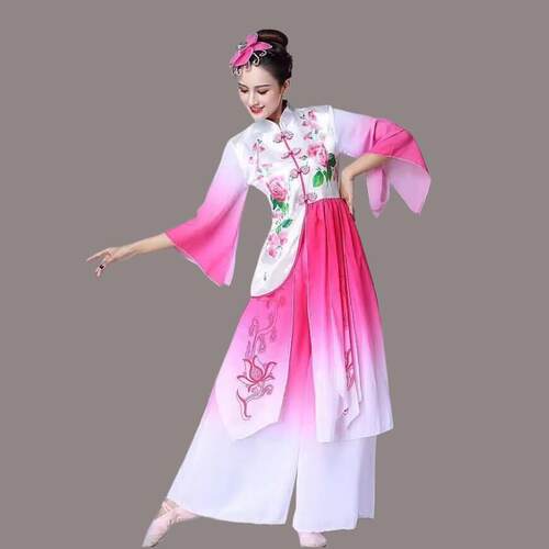 韩式古典舞新款秧歌演出服女演出服风中国舞蹈服装民族舞广场加肥