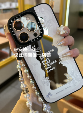 磁吸镜面雪花波浪标语17Pro max适用于iPhone16pro max手机壳/13ProMax/12Pro/15promax防摔保护14promax壳硬