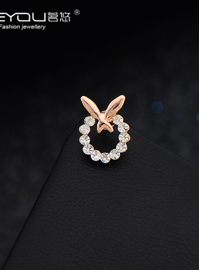 水钻衬衫蝴蝶结小领针扣女领花衬衣领刺马针领扣蝴蝶小领针小胸针