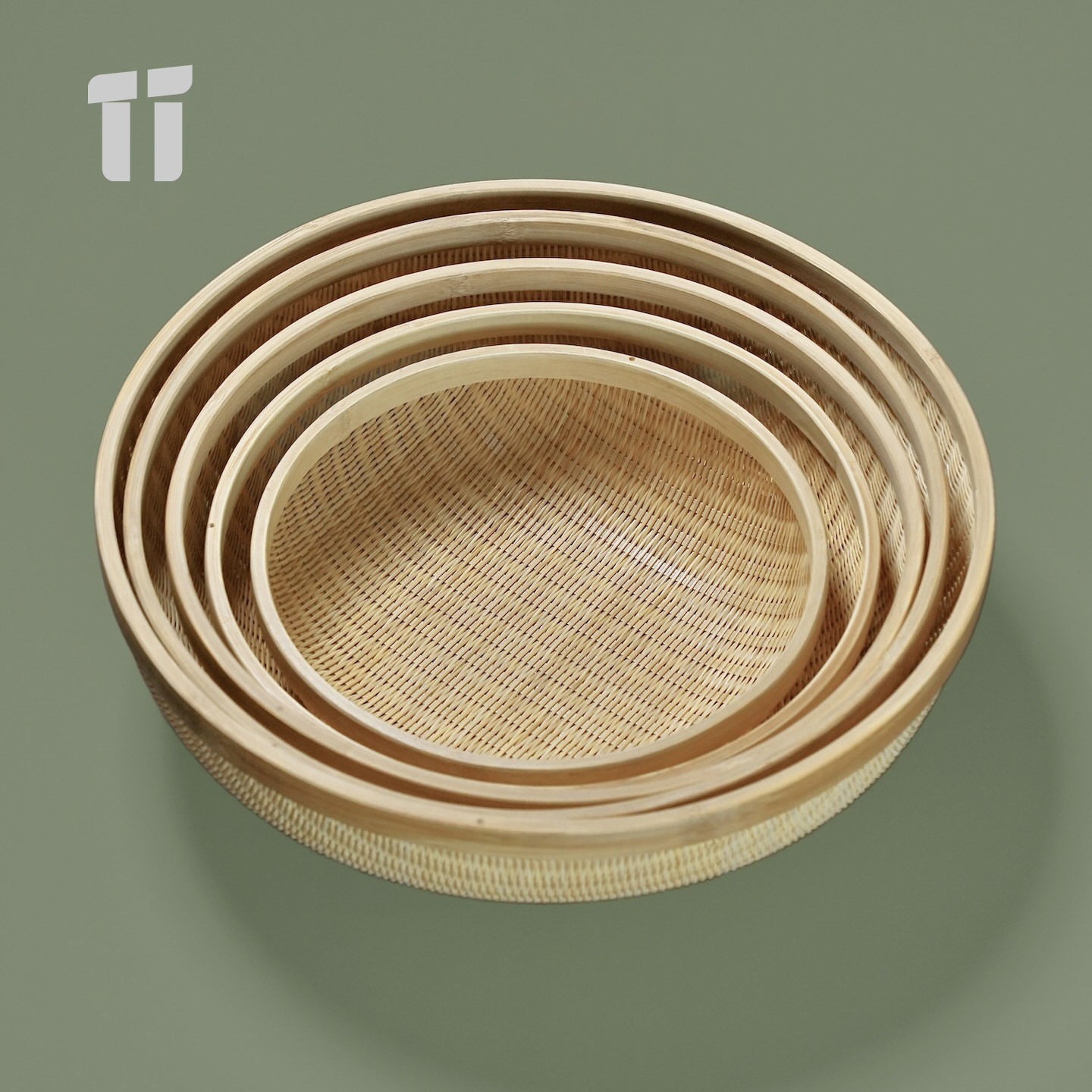 竹雪明｜竹编收纳筐竹制精编家用水果篮干果点心篮茶具收纳篮复古