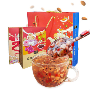 河南开封特产德宋堂玫瑰八宝杏仁茶藕粉坚果羹杏仁粉代餐粥礼盒装