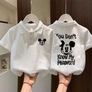 宝宝洋气上衣服儿童短袖T恤2025男童女童夏季新款纯棉短袖Polo衫