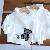 小童长袖 儿童装 外套新款 春秋薄款 上衣 宝宝连帽卫衣男童女童连帽衫