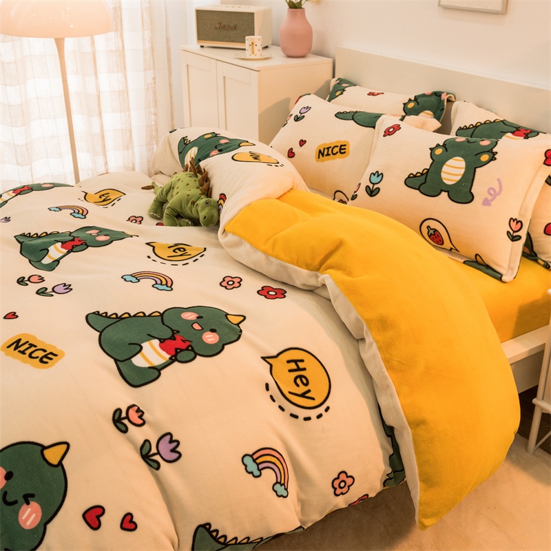 牛奶绒双面绒保暖四件套