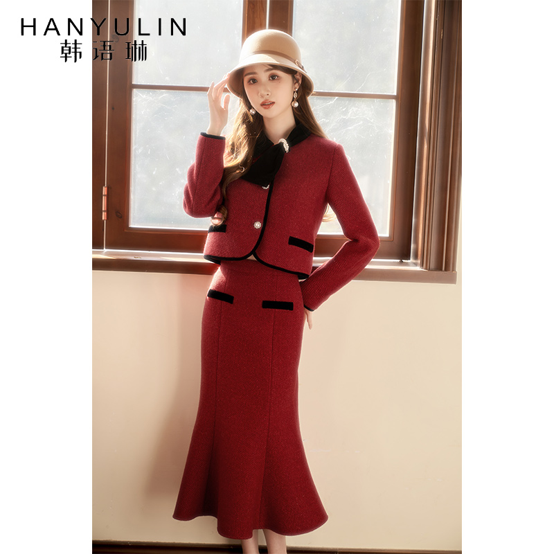 【清仓价】秋季搭配高级感2025新款小香风外套半身裙两件套