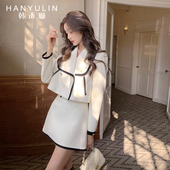 韩语琳套装 显瘦高级感短外套半身裙时髦两件套 时尚 女2025新款 春款