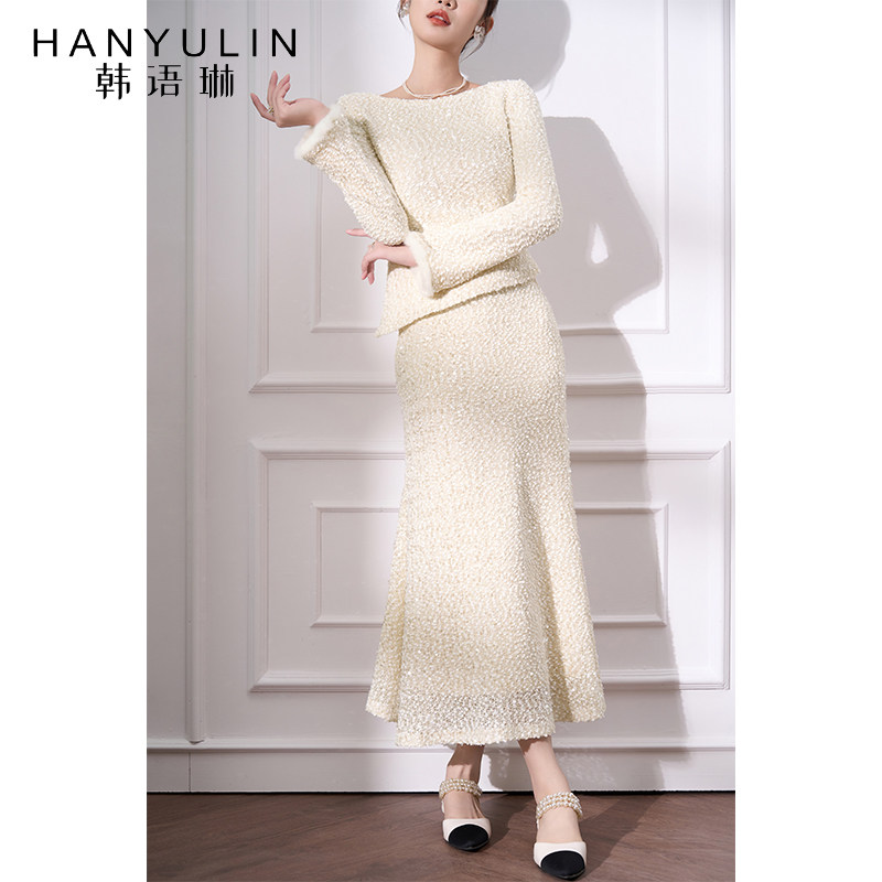 鱼尾半身裙女中长款气质修身裙子