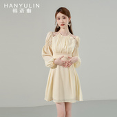 法式 长袖 连衣裙女春季 韩语琳 2025新款 高级感气质名媛显瘦短裙子