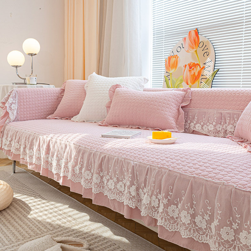 韩式沙发垫防滑全盖高档皮沙发套罩四季通用纯棉沙发坐垫ins夏天