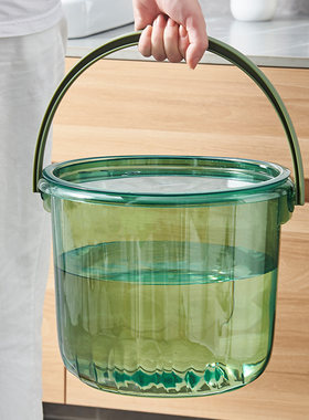 轻奢带盖水桶特厚12L手提水桶