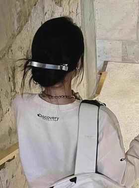 韩国东大门同款拉丝金属大鸭嘴夹气质长款带齿发夹刘海侧边夹子女