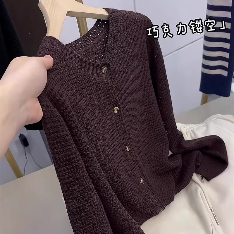 特大码300斤镂空设计感针织衫图片