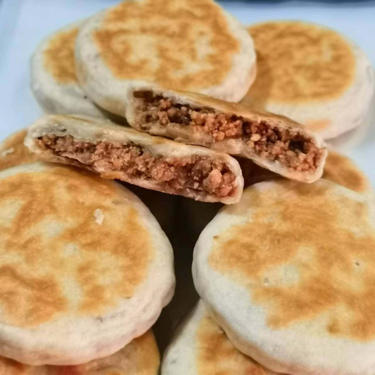 五莲手工花生月饼 怀旧月饼传统糕点 木糖醇月饼现做现发 十八个