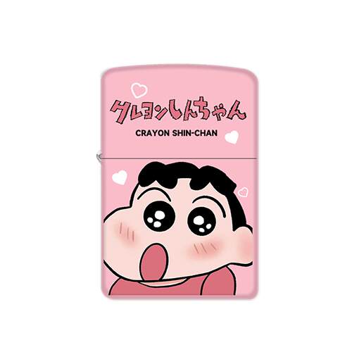zippo粉色蜡笔小新打火机限量防风女高颜值可爱送男友生日礼物油