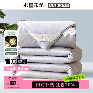 水星家纺青桑潋影抗菌蚕丝二合一被子子母被芯夏被春秋被四季通用